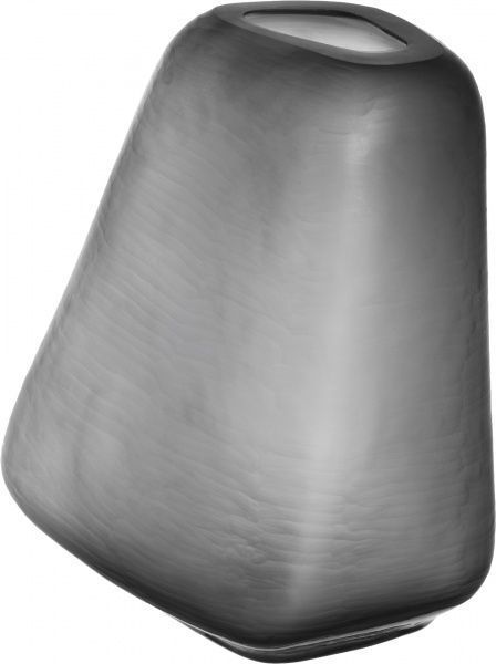 Ваза стеклянная серая Stone 45 см