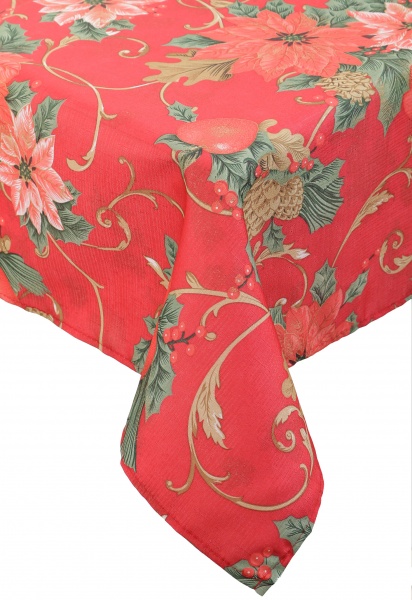 Скатерть KM Новогодняя 100% полиэстер 180x130 см в ассортименте 