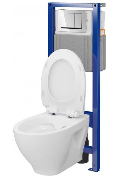 Комплект інсталяції Cersanit СЕТ C46: SYSTEM 40 механічна + підвісний унітаз MODUO 214