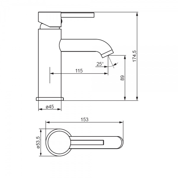 Смеситель для умывальника Damixa Scandinavian Pure 360210000