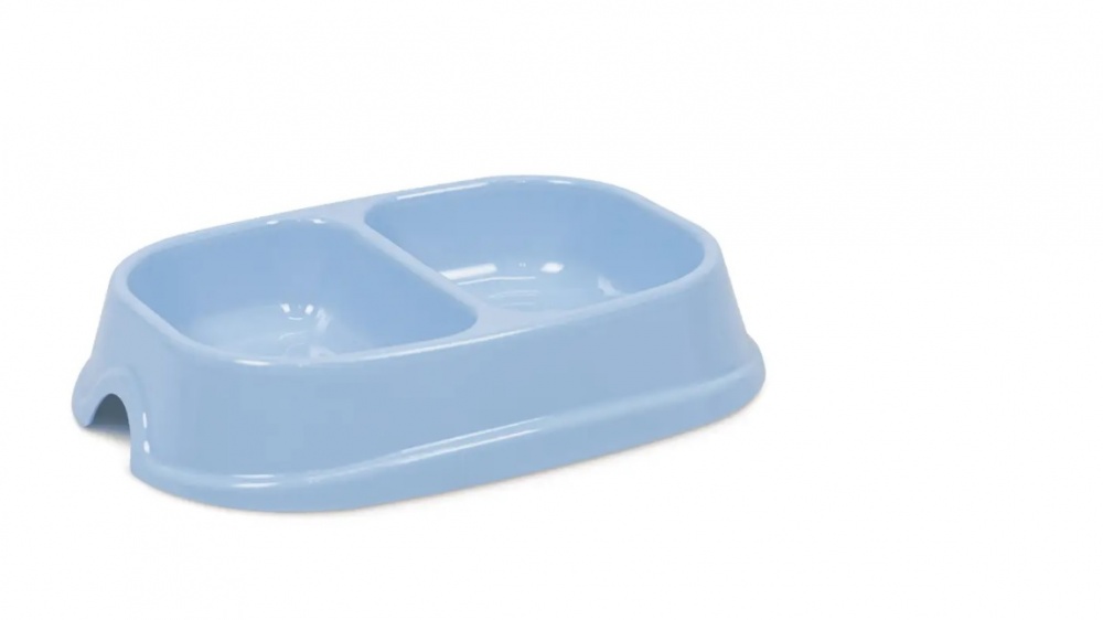 Миска Природа Модерн №1 Дует 0,4 л світло-блакитна