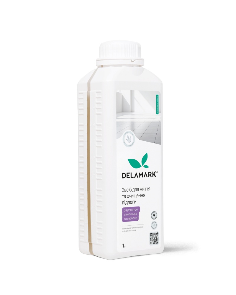 Засіб для миття підлоги DeLaMark з ароматом лимонника та вербени 1 л