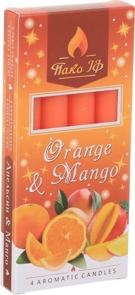 Свеча ароматизированная Манго-Апельсин 4 шт. Pako-If