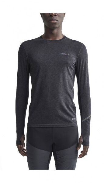 Термофутболка Craft SUBZ LS WOOL TEE M 1907712-998935 S черный меланж