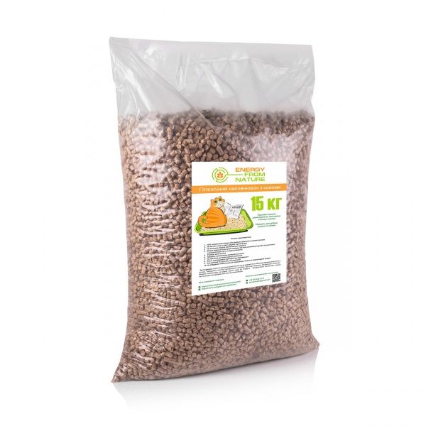 Наповнювач для туалету Energy From Nature з соломи 15 кг