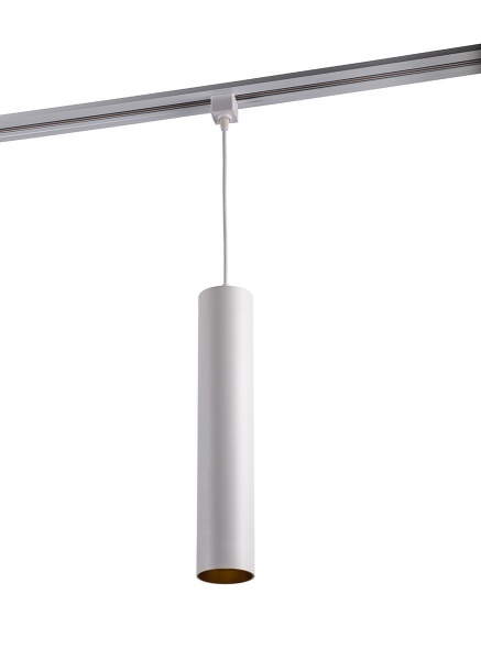 Трековый прожектор Jazzway PTR 2310 30° WH 400 мм на подвесе 1 м IP40 10 Вт 4000 К белый 5031500