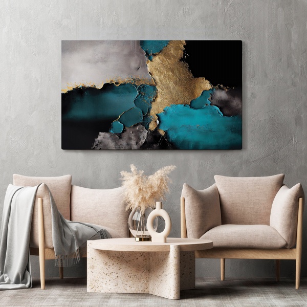 Картина на холсте Абстракция с золотом 80x110 см WS Holst 2180420238 