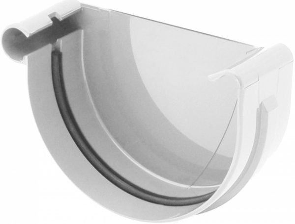 Заглушка ринви ліва Bryza 125 мм білий 