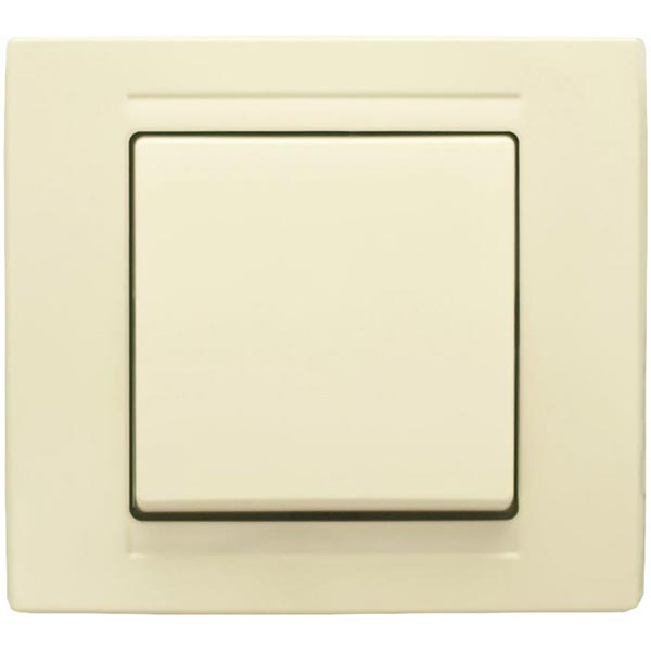 Вимикач одноклавішний Gunsan Moderna без підсвітки 16 А 250В IP20 кремовий MD 29 12 101