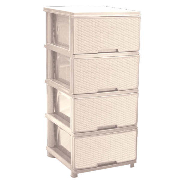 Комод пластиковая Алеана Ротанг кремовий 940x450x390 мм