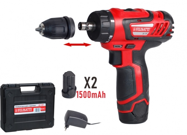 Шуруповерт аккумуляторный Felisatti ДА-12ЭР/F11130