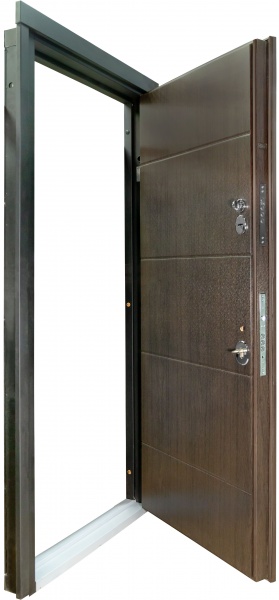 Двері вхідні Булат Термо House-703 венге темний 2050x850 мм праві