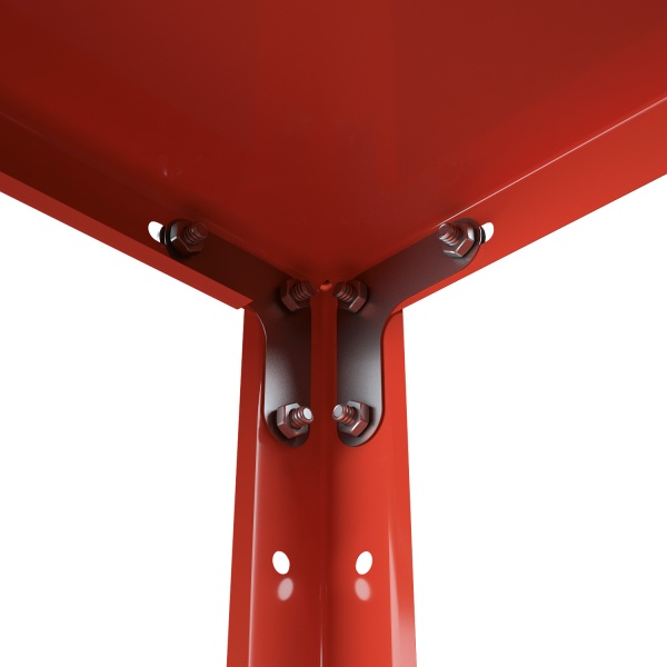 Стеллаж металлический Меткас РЕК оранжевый 1500x750x300 мм металл полка 4 шт. краска 