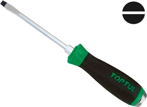 Набір викруток ударних Toptul 6 шт. (PH1x75, PH2x100, PH3x150, SL5,5x100, SL6,5x150, SL8x175) PH 1×175 мм GAAE0613