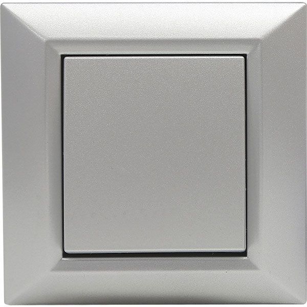 Выключатель одинарный Underprice Vesta серебристый металлик