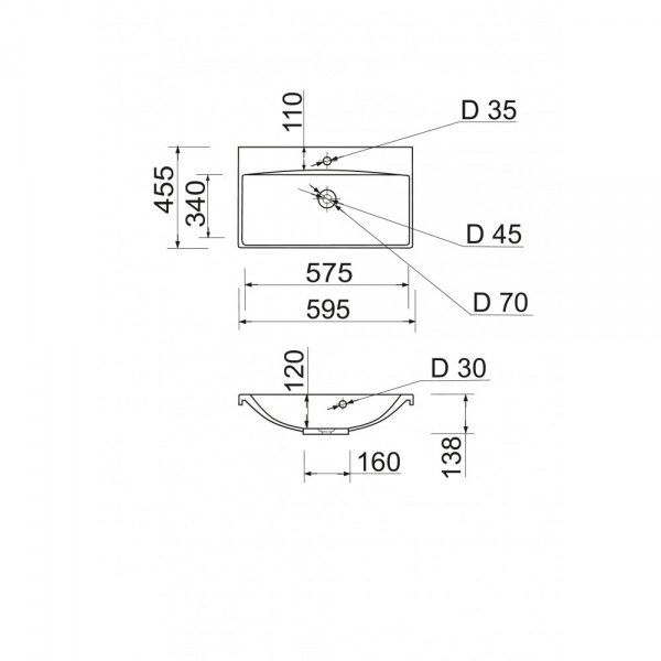 Умывальник Adamant EMIL