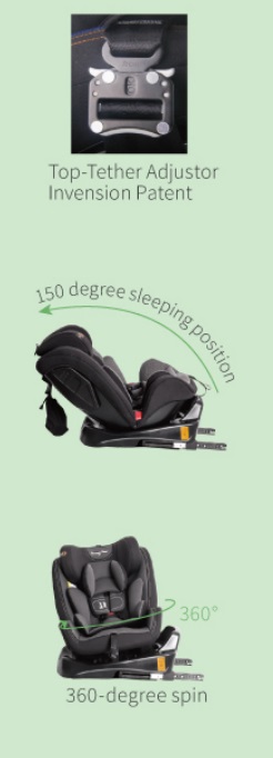 Автокрісло Eternal Shield Mokki Pro CC07-B з isofix синій із сірим