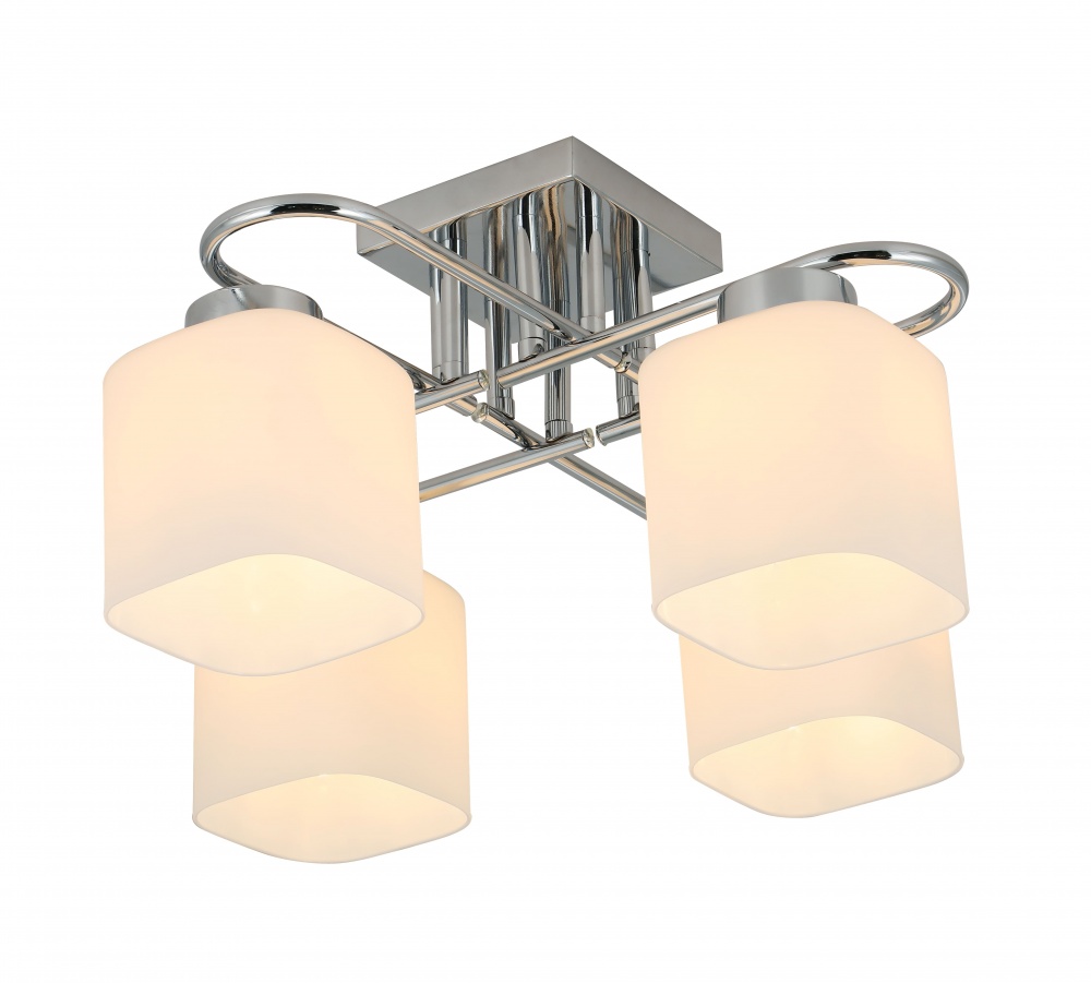 Люстра Sensio Orlean 4x40 Вт E27 хром/белый LS-07380/4W-E2740W