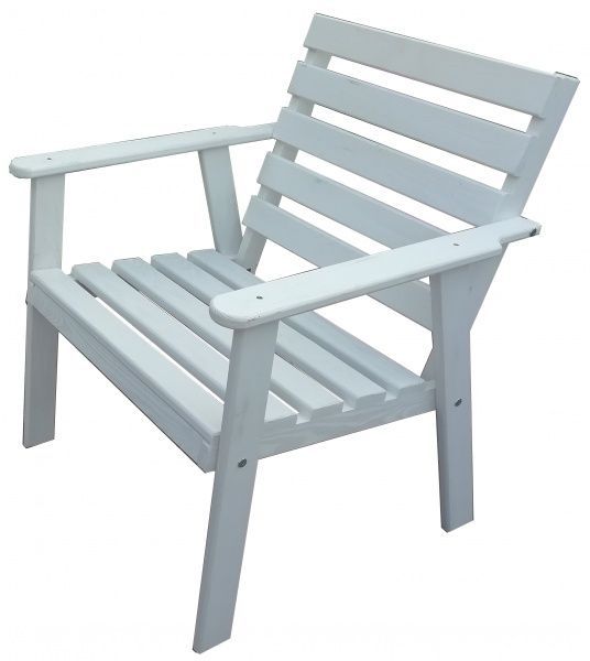 Кресло ДРЕВ-Ко деревянное белый 