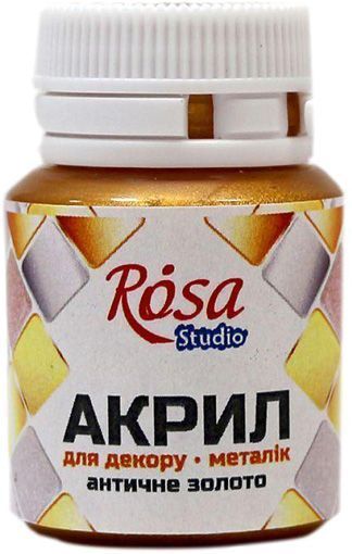 Краска акриловая 51 античное золото металлик 20 мл Rosa Start