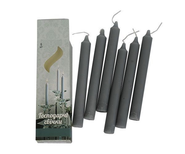 Набір свічок 6 шт. сірий H20186-430 Feroma Candle