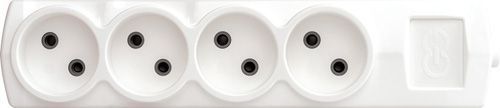 Колодка 16 А 230 В с заземлением 4 гн. белый 01261100-001400 