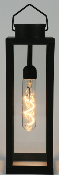 Ліхтарик декоративний із вольфрамовою лампою 10х30 см чорний B6360 