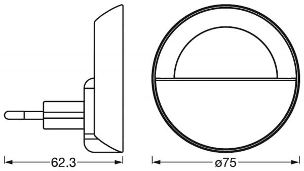 Ночник Ledvance Lunetta LED 0,7 Вт белый SUNSET 840 WT 
