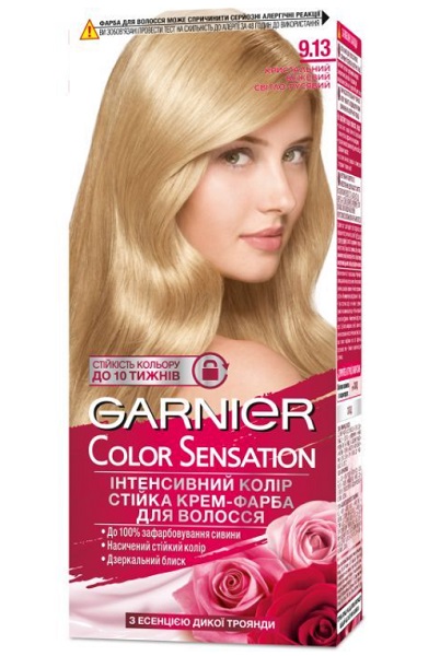 Крем-фарба для волосся Garnier Color Sensation №9.13 кристалічний бежевий світло-русявий 110 мл