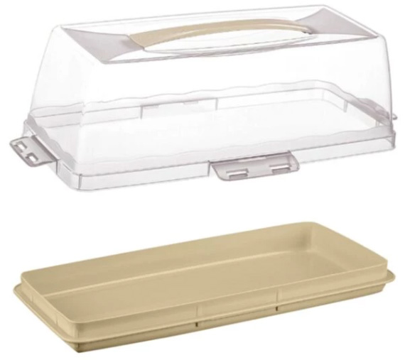 Тортовница 30309-9DN-cappuccino прямоугольная Dunya Plastik