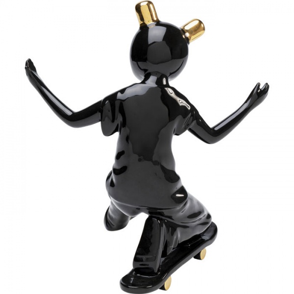 Статуэтка декоративная Skating Astronaut черная 21 см KARE Design