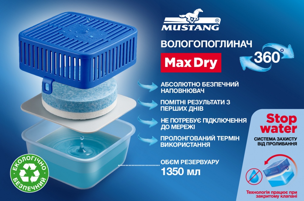Влагопоглотитель Mustang Max Dry (MD-CNTR )