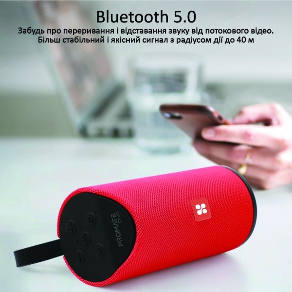 Портативная колонка Promate Chill 6W IPX4 2.0 red 