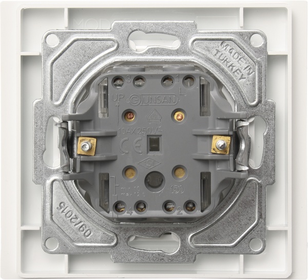 Кнопка звонка Gunsan Moderna без подсветки 16 А 250В белый MD 29 11 135