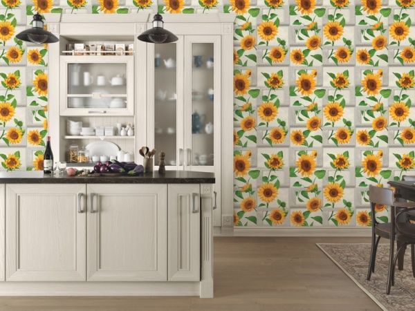 Шпалери зі спіненого вінілу Слов'янські шпалери Expromt Соняшник 5736-03 0,53x10,05 м 