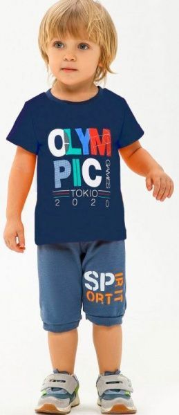 Футболка для мальчика Smil 110584-1 р.110 серо-синий 