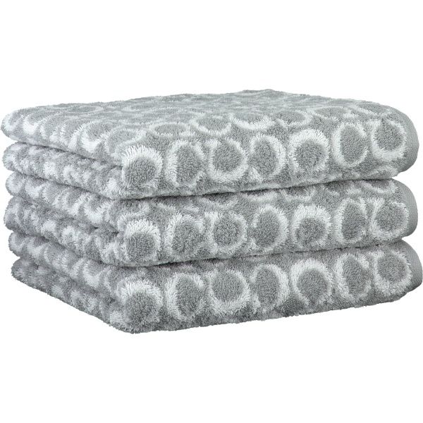 Полотенце махровое Ring 80x150 см платиновый Cawo 