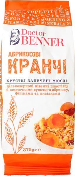 Кранчі Dr. Benner абрикосові 375 г (4820132581460) 