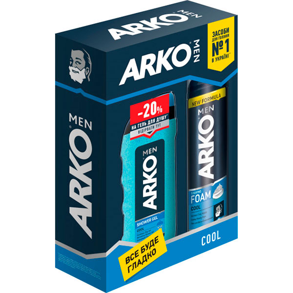 Подарочный набор Arko Men Cool 1748 гель для душа и пена