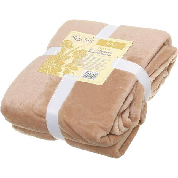 Плед La Nuit Basic Сердолик 150x200 см бежевый