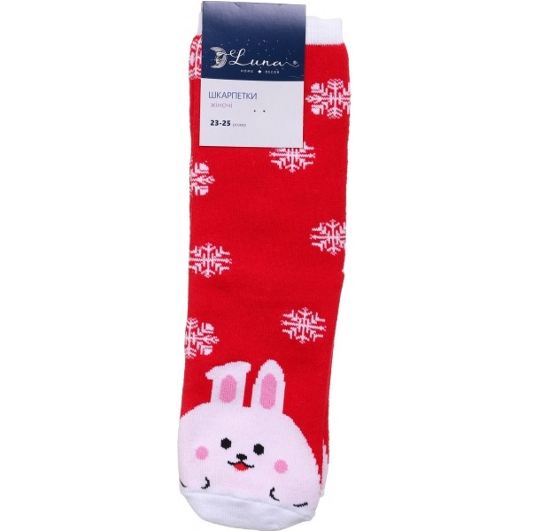 Носки женские Luna Заяц р. 23-25 красный 