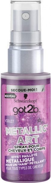 Спрей-блиск Got2b Metallic Art фіолетовий 50 мл