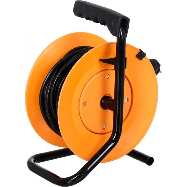 Удлинитель на катушке UP! (Underprice) без заземления 4 гн. бронза 15 м DG-CR4E2G075M15 