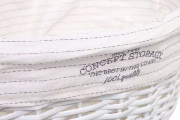 Кошик плетений Tony Bridge Basket з текстилем 34х26х15 см HQN20-1CD-4 