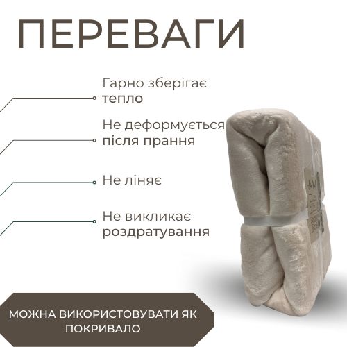 Плед Whisper White 160x200 см білий La Nuit 