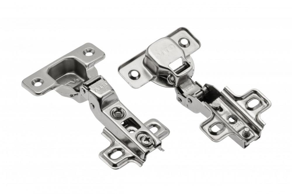 Петля полунакладная GTV 110° Slide-On без доводчика ZP-BICN080BE