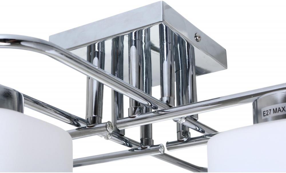 Люстра Sensio Orlean 6x40 Вт E27 хром/белый LS-07380/6W-E2740W