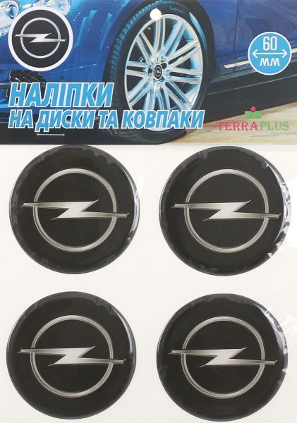 Наліпка TERRAPLUS на ковпаки та диски Opel 60 мм 4 шт.