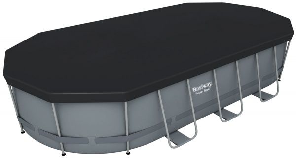 Бассейн каркасный Bestway 549 * 274 * 122см, 13430л с насосом, лестницей, подложкой, навесом (56710)