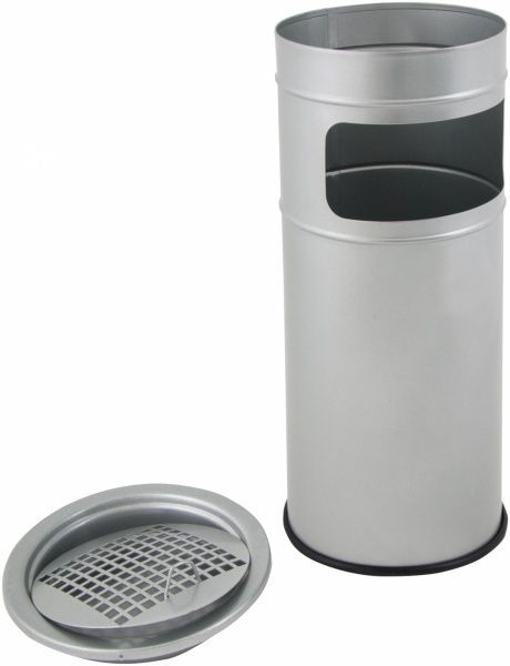 Урна Завод Фрунзе Мальборо серебристая 15 л серебряный 1739